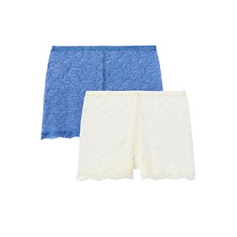 Amoureuse Plus Size Full-Coverage Lace Boy Short 2-Pack