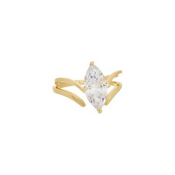 Juvell Marquise White Topaz Split Shank Ring