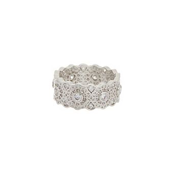 Juvell Cubic Zirconia Vintage Filigree Ring