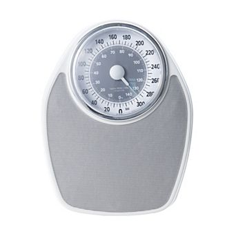 InstaTrack Large Dial Metal Analog Bathroom Scale, Gray