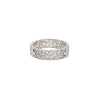 Juvell Cubic Zirconia Clover Motif Ring