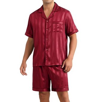 Men's Satin Short Sleeve Sleep Set