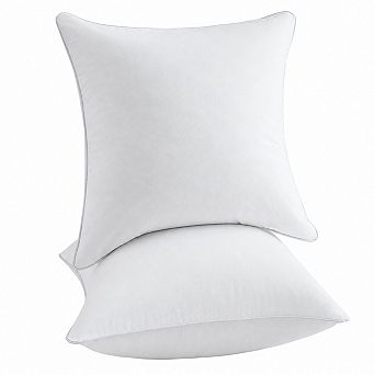 18 Inch Square Throw Pillow Inserts Set of 2 Premium Cotton Covers for Sofa Couch