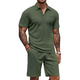 Men's Short Sleeve Polo Set
