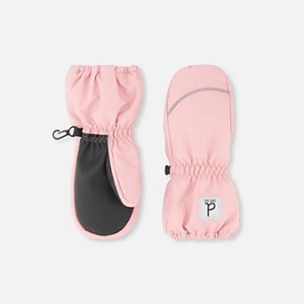 Toddlers Girl Play Waterproof Winter Mittens with Rubberized Palm
