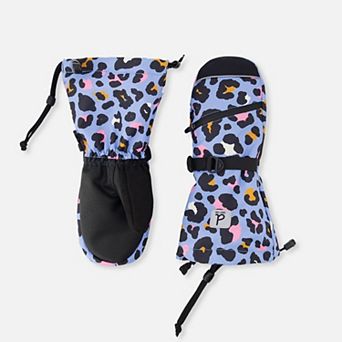 Toddlers Girl Teknik Leopard Print Cordura-Reinforced Winter Mittens
