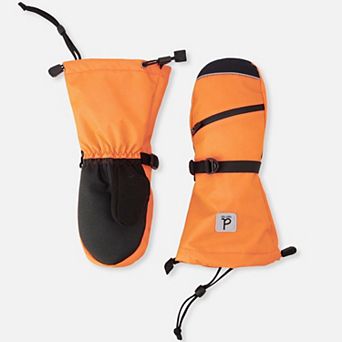 Toddlers Boy Teknik Cordura-Reinforced Winter Mittens with Zippered Pocket