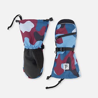 Toddlers Boy Teknik Camouflage Print Cordura-Reinforced Winter Mittens