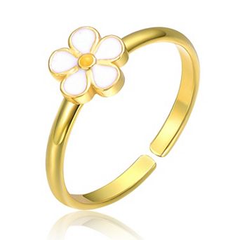Megan Walford Kids 14k Gold over Sterling Silver Comfort Fit Adjustable Ring