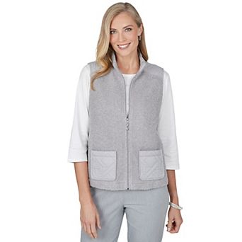 Women's Alfred Dunner Vail Sherpa Quilted Panel Vest