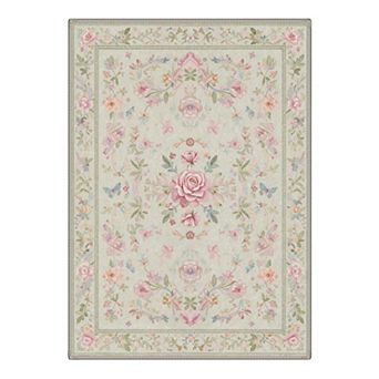 GENIMO Early Spring Garden Machine Washable Low Pile Non Slip Soft Rug