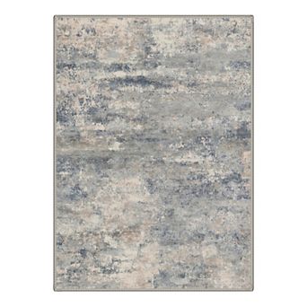 GENIMO Washable Modern Abstract Distressed Area Rug, Non Slip Low Pile Stain Resistant Carpet