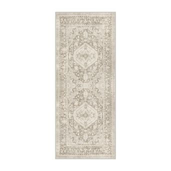 GENIMO Washable Boho Area Rug, Non Slip Low Pile Stain Resistant Carpet