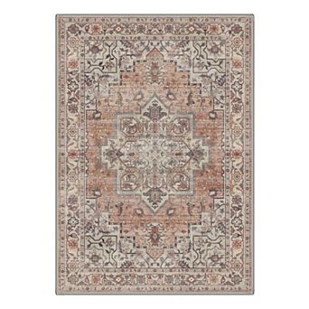 GENIMO Vintage Medallion Print Area Rugs Washable Rugs Low Pile · Non-Slip