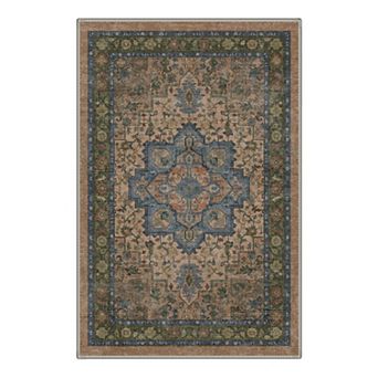 GENIMO Vintage Medallion Print Area Rugs Washable Rugs Low Pile · Non-Slip