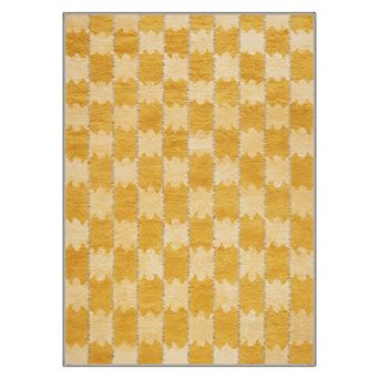 GENIMO Washable Modern Geometric Area Rug, Non Slip Low Pile Stain Resistant Carpet