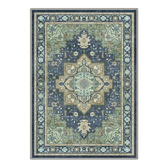 GENIMO Vintage Medallion Print Area Rugs Washable Rugs Low Pile · Non-Slip