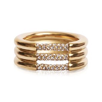 Jewels by Sunaina CALLIE Stackable Ring 18K Gold Plated Stainless Steel with Zircon Stones