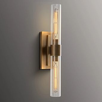 22-Inch Luxury Glass Tube Wall Sconce