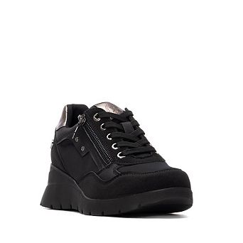 XTI Women's Casual Wedge Lace- Up Sneakers 144500