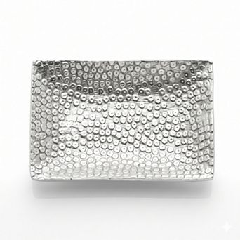 Multi-Purpose Soap Dish / Jewelry Bowl Contemporary Metal 5.5-Inch