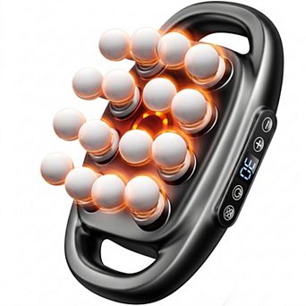 16-Head Cordless Deep Tissue Massage Gun with Digital Display & Heat