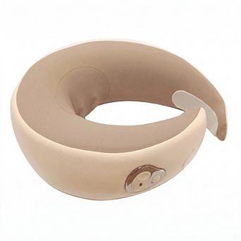 Heated Neck Massager Travel Pillow 360° Memory Foam Kneading Shiatsu
