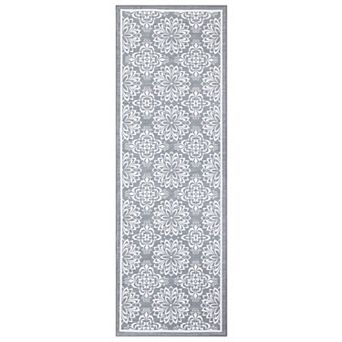 Washable Floral Area Rug for Living Room Bedroom Dining Room Farmhouse Non-Slip Low Pile Carpet