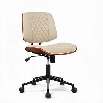 Home Office Chair, Desk Chair with 4-Level Adjustable Backrest, 360° Swivel & Rocking Function