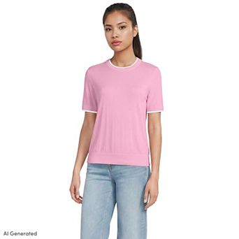 Women's Lands' End Drifter Lite Double Trim Sweater