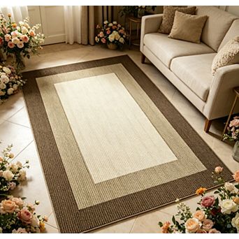 Washable Rug Modern Low Pile Non-SlipNon-Shedding Carpet for Kitchen Bathroom