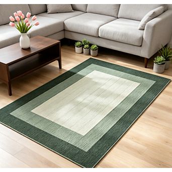 Washable Rug Modern Low Pile Non-SlipNon-Shedding Carpet for Kitchen Bathroom