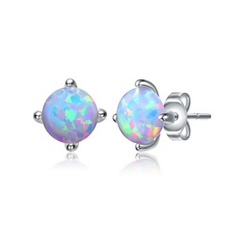 Megan Walford 14k Gold over Sterling Silver Cubic Zirconia Birthstone Stud Earrings