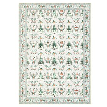 lxt-Christmas Rugs for Bedroom Washable Accent Rug Xmas Tree Carpet for Living Room