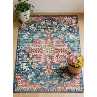 Foldable Machine Washable Are Rug Bordered Carpet for Entrance Bathroom Living Room Rug
