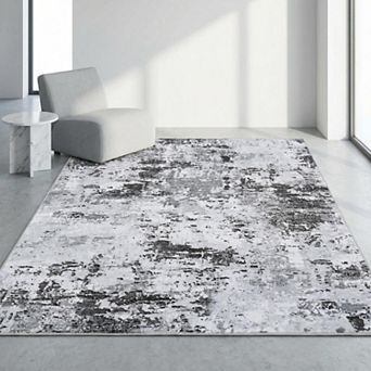lxt-Washable Rugs for Living Room Abstract Area Rug for Bedroom Non Shedding Stain Resistant Rug