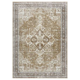 Living Room Machine Washable Non Slip Vintage Retro Rugs for Bedroom Dining Room Home Office