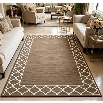 Area Rug Carpet Rugs for Living Room Floral Carpet Non Slip Soft Carpet for Dining Kitchen Office