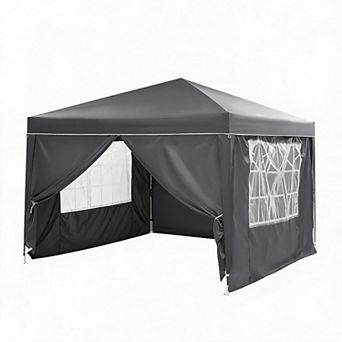10x10FT Pop Up Canopy Tent with 6 Sidewalls