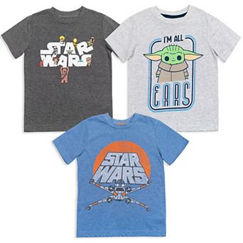Star Wars The Mandalorian Grogu 3-Pack Short Sleeve T-Shirts