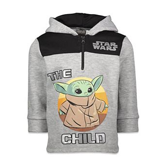 Star Wars The Mandalorian Grogu Fleece Quarter-Zip Hoodie