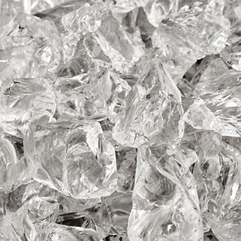 Decorative 1/2"-3/4" Crushed Glass for Vases, Centerpieces, Planters, Terrariums & Crafts 10 Pounds