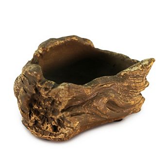 Stylish Faux Wood Wave Planter Pot - Rustic Indoor & Outdoor Décor