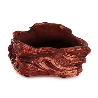 Stylish Faux Wood Wave Planter Pot - Rustic Indoor & Outdoor Décor