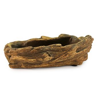 Stylish Faux Wood Whale Planter Pot - Rustic Indoor & Outdoor Décor