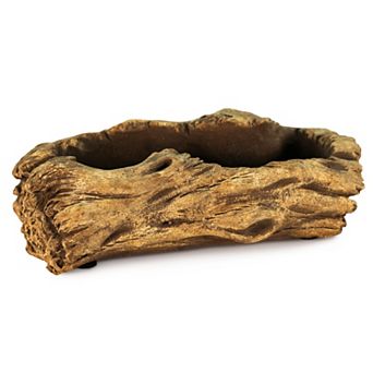 Stylish Faux Wood Knotted Planter Pot - Rustic Indoor & Outdoor Décor