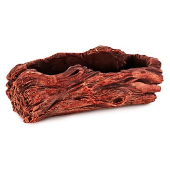 Stylish Faux Wood Knotted Planter Pot - Rustic Indoor & Outdoor Décor