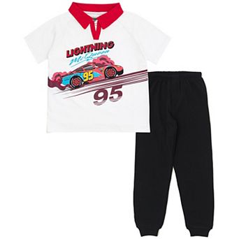 Disney's Cars Lightning McQueen 2 pc Polo and Pants Set