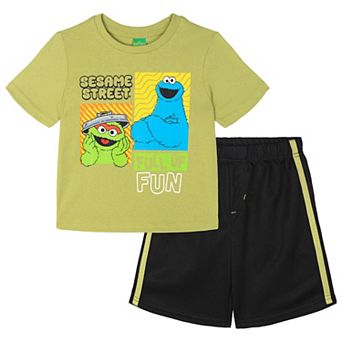 Sesame Street Athletic 2 pc T-Shirt and Shorts Set