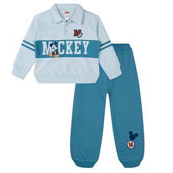 Disney's Mickey Mouse 2 pc Fleece Polo and Pants Set